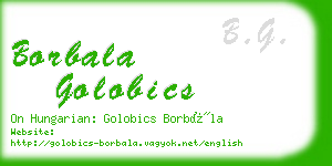 borbala golobics business card